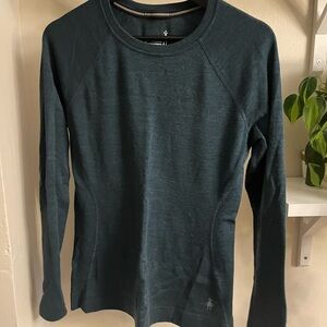 Smartwool Dark Green Long Sleeve Shirt + Tights set